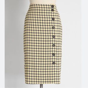 Modcloth pencil skirt, button closures
